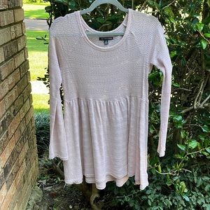 American Eagle Pink Babydoll Sweater Medium